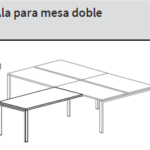 Pantalla divisoria mesa doble I.pop Anbo Suministros, especialistas en venta de mobiliario de oficina en Barcelona