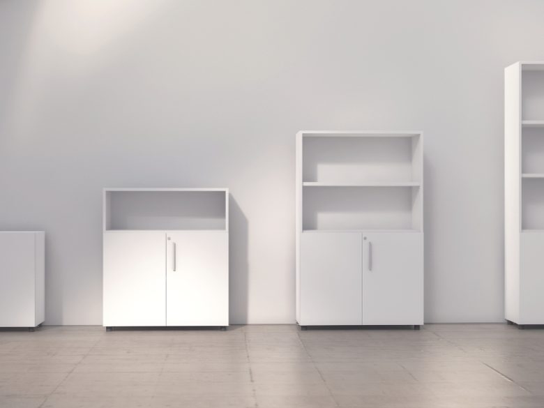 Armarios monocolor puertas bajas ancho 90 cm Anbo Suministros, especialistas en venta de mobiliario de oficina en Barcelona