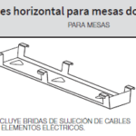 Bandeja metálica pasacables mesa doble Anbo Suministros, especialistas en venta de mobiliario de oficina en Barcelona