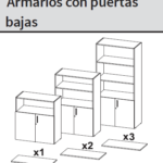 Armarios monocolor puertas bajas ancho 90 cm Anbo Suministros, especialistas en venta de mobiliario de oficina en Barcelona