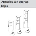Armarios monocolor puertas bajas ancho 45 cm Anbo Suministros, especialistas en venta de mobiliario de oficina en Barcelona