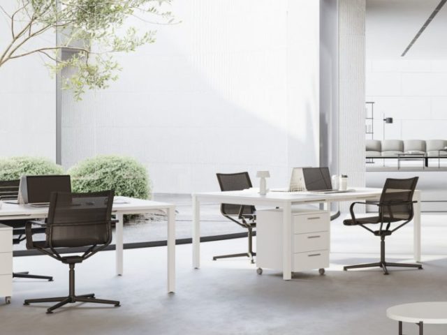 Mesa de oficina Nova Plus doble, la mejor opción para maximizar la productividad en tu espacio de trabajo